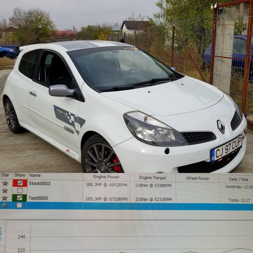 Clio 3 RS stock ecu mapping