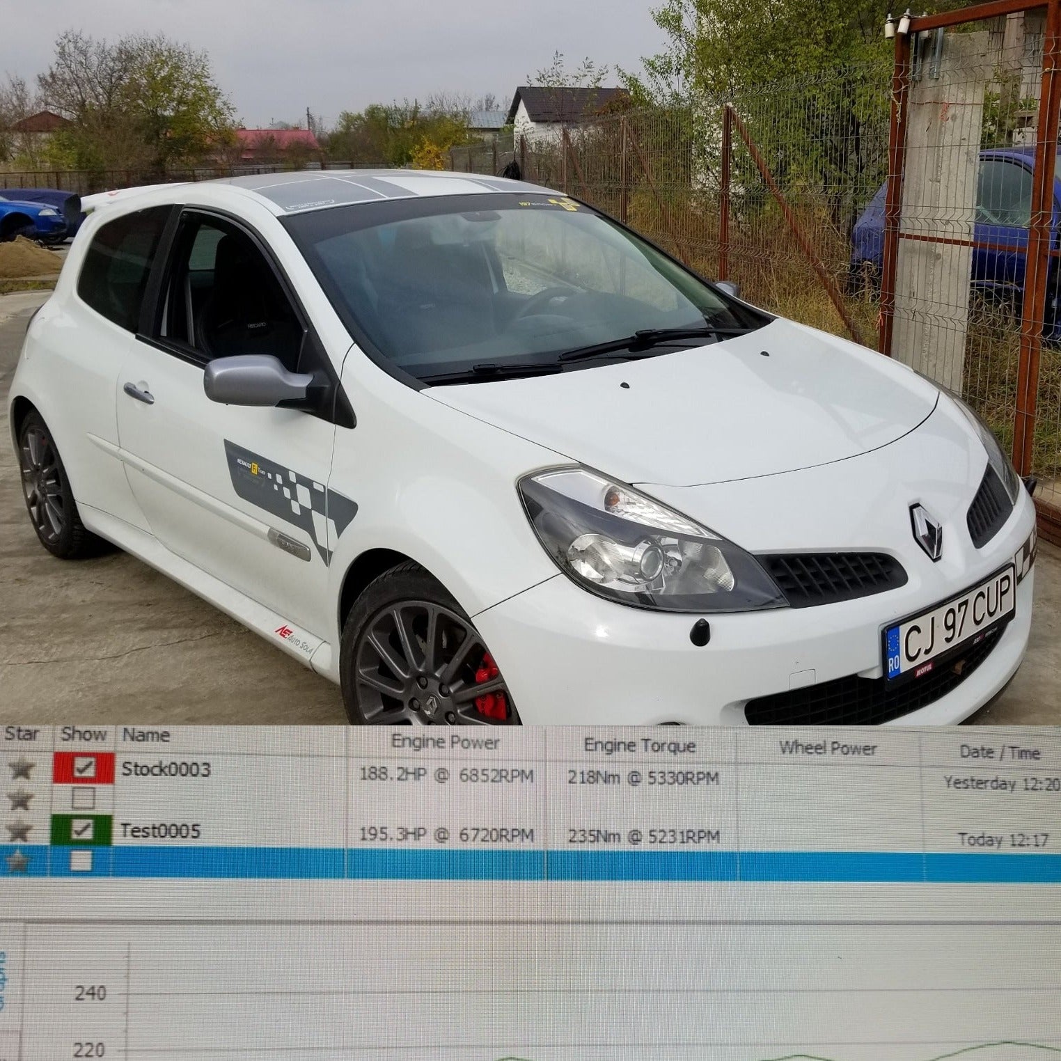 Megane 2 RS stock ecu mapping – Sebimotorsport